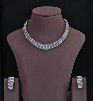 Cz Necklace 11612 - KRISHNA'S SWETA JEWELLERY