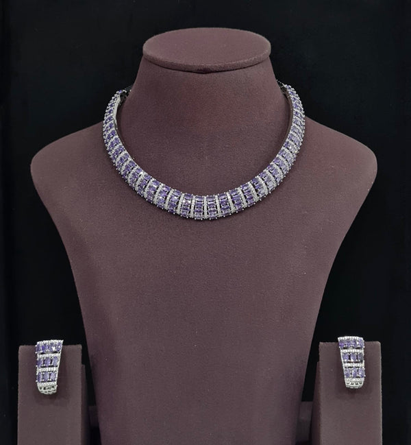 Cz Necklace 11612 - KRISHNA'S SWETA JEWELLERY