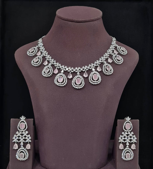 Cz Necklace 11647 - KRISHNA'S SWETA JEWELLERY