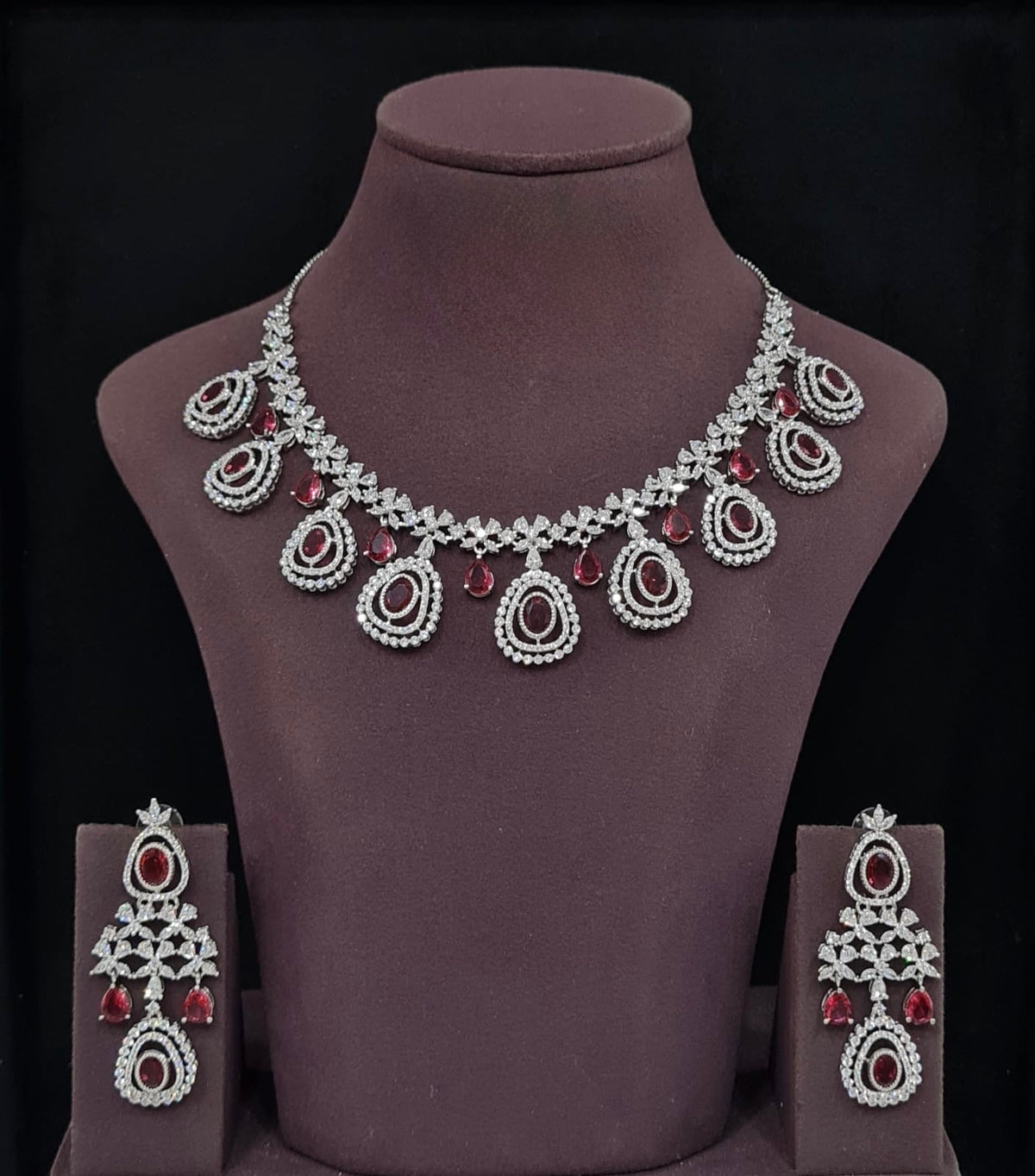 Cz Necklace 11647 - KRISHNA'S SWETA JEWELLERY