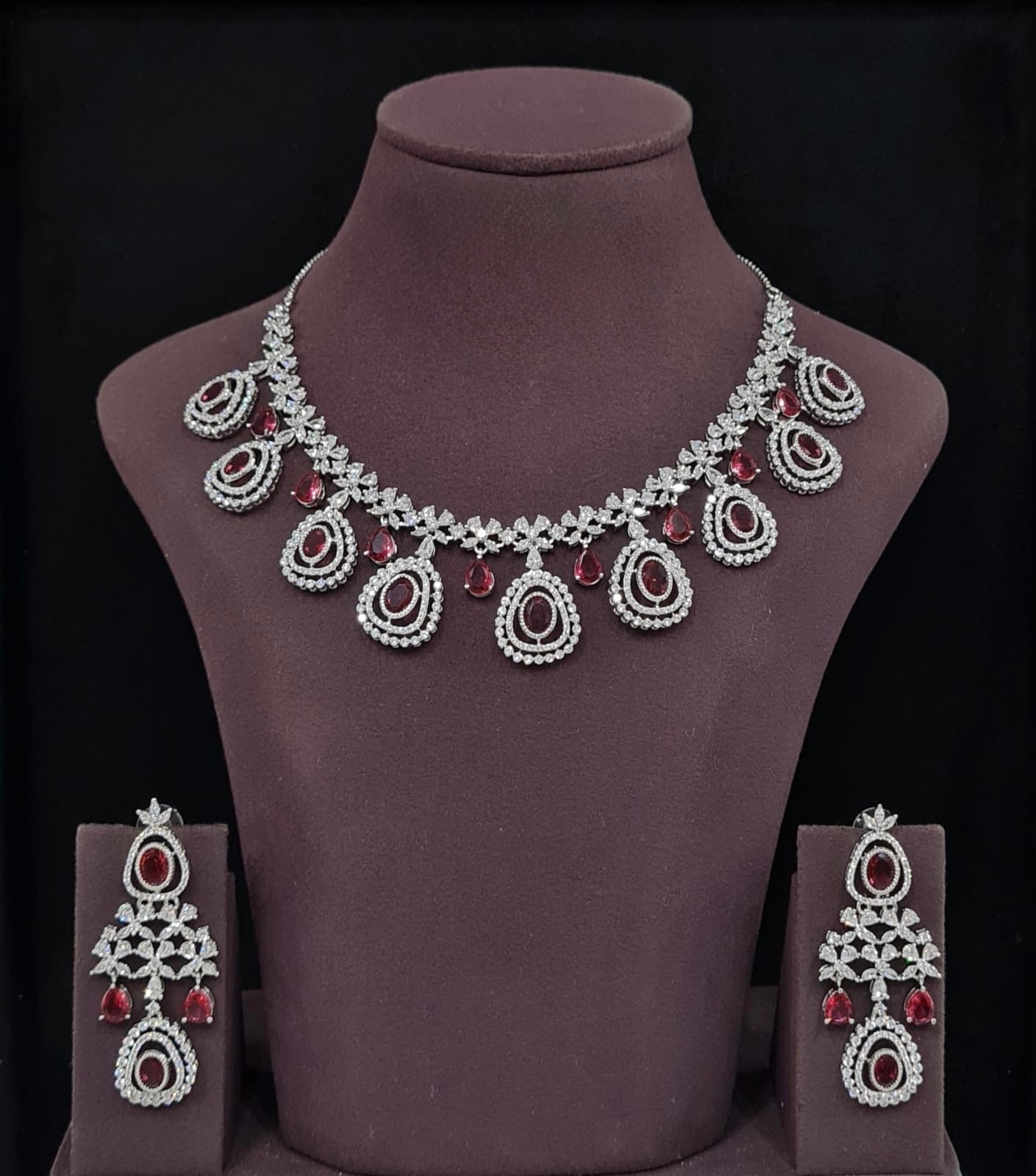 Cz Necklace 11647 - KRISHNA'S SWETA JEWELLERY