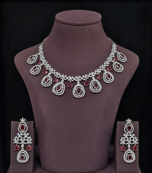 Cz Necklace 11647 - KRISHNA'S SWETA JEWELLERY