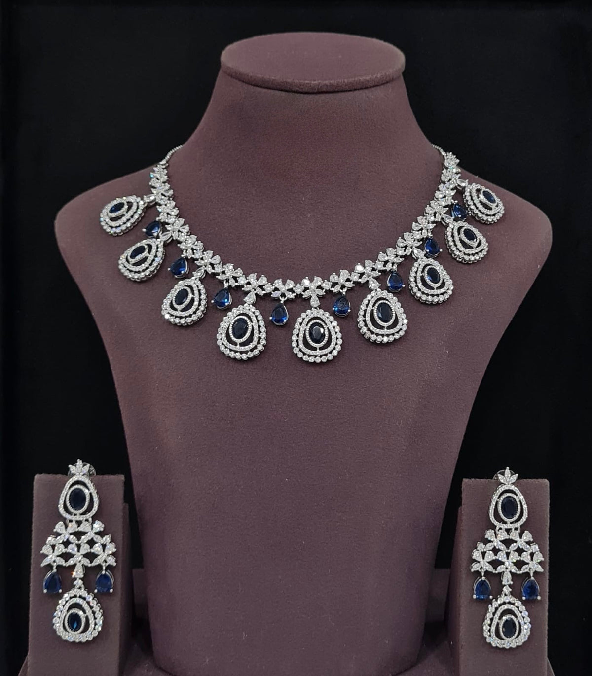 Cz Necklace 11647 - KRISHNA'S SWETA JEWELLERY