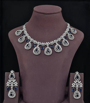 Cz Necklace 11647 - KRISHNA'S SWETA JEWELLERY