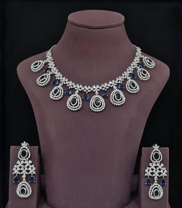 Cz Necklace 11647 - KRISHNA'S SWETA JEWELLERY