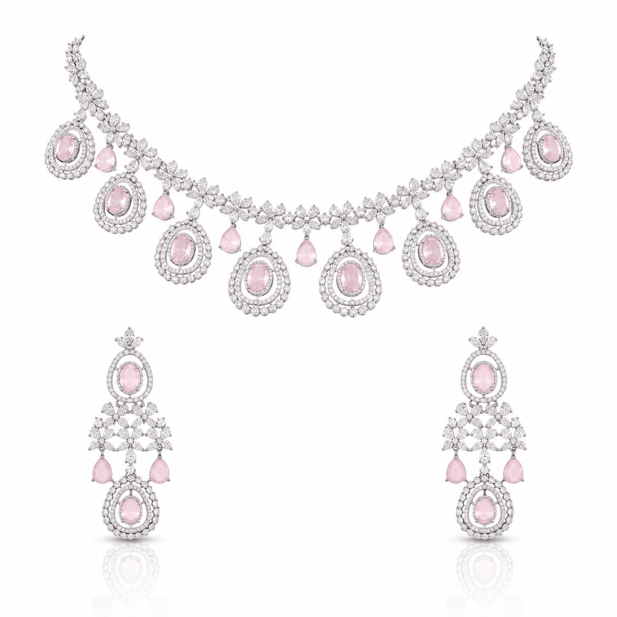 Cz Necklace 11647 - KRISHNA'S SWETA JEWELLERY