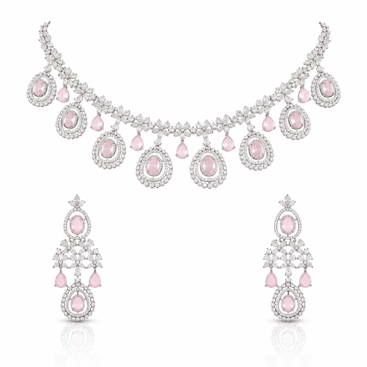 Cz Necklace 11647 - KRISHNA'S SWETA JEWELLERY