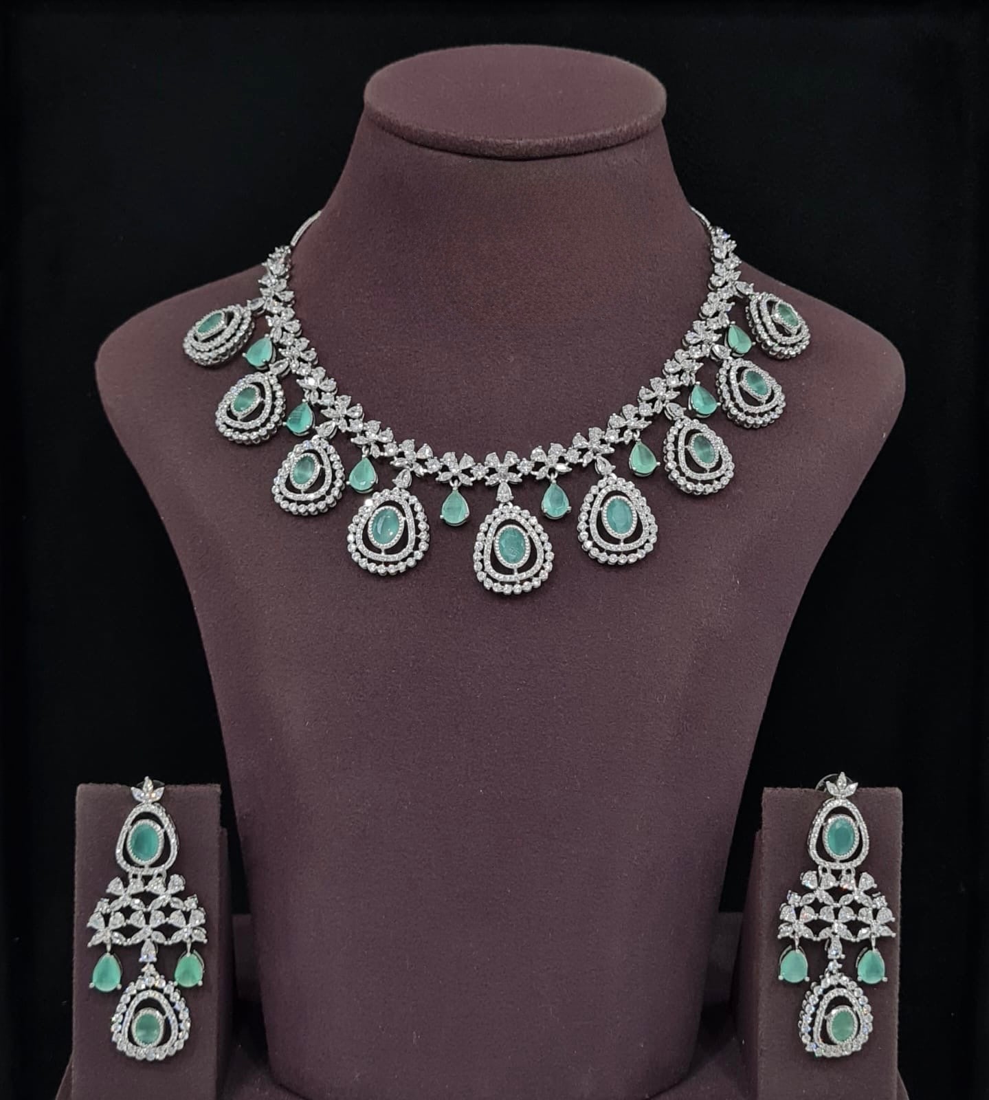 Cz Necklace 11647 - KRISHNA'S SWETA JEWELLERY