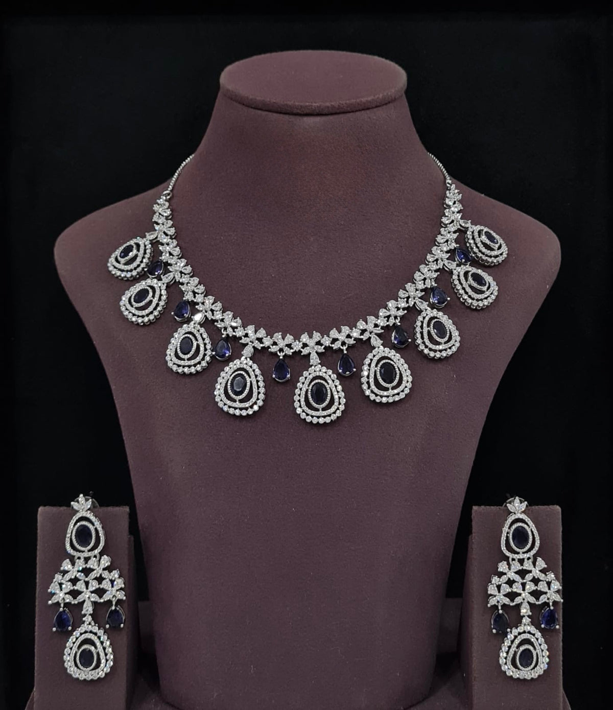 Cz Necklace 11647 - KRISHNA'S SWETA JEWELLERY