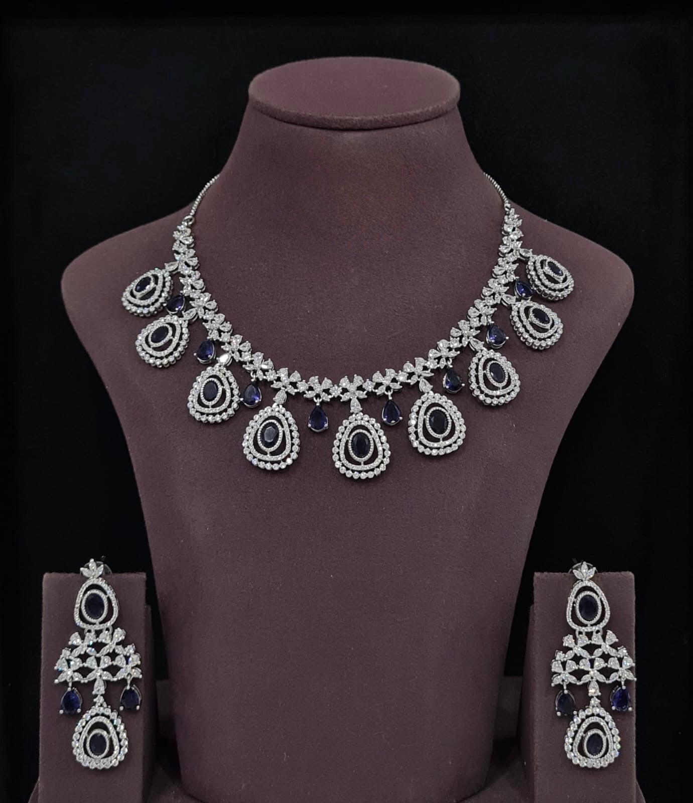 Cz Necklace 11647 - KRISHNA'S SWETA JEWELLERY
