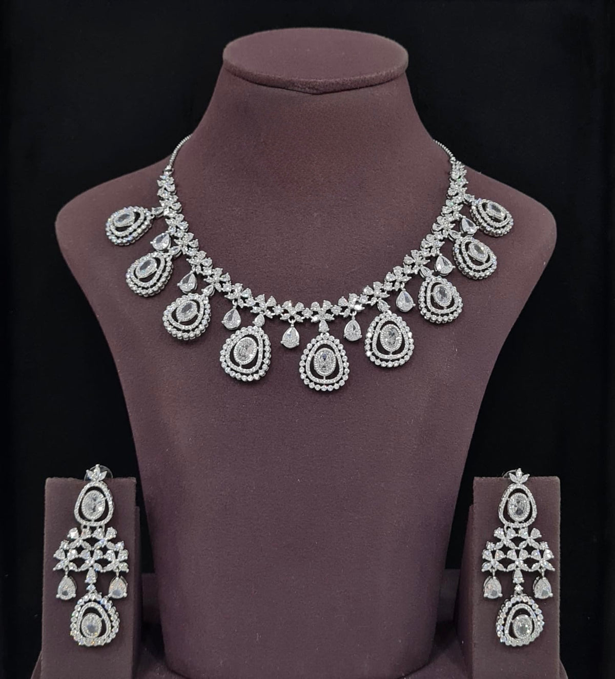 Cz Necklace 11647 - KRISHNA'S SWETA JEWELLERY