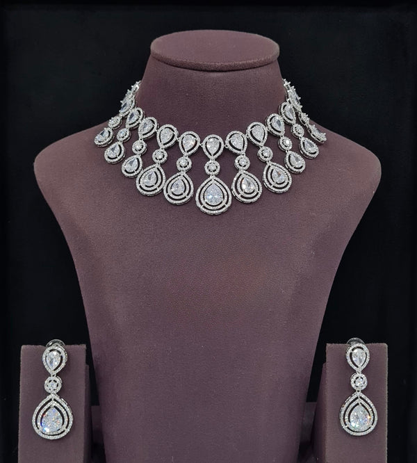 Cz Necklace 11648 - KRISHNA'S SWETA JEWELLERY