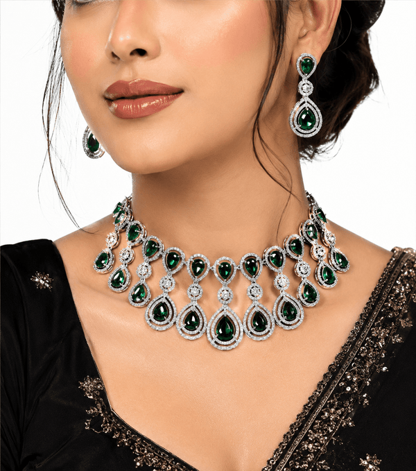 Cz Necklace 11648 - KRISHNA'S SWETA JEWELLERY