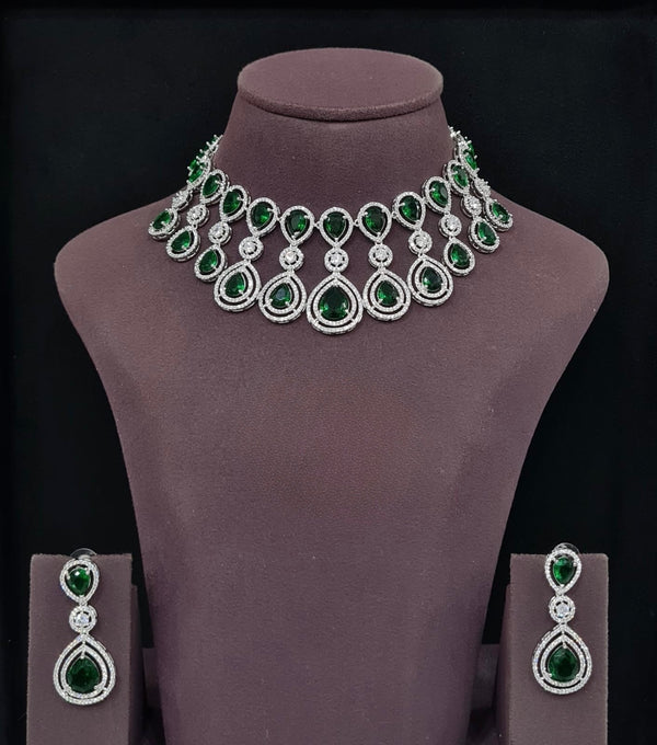 Cz Necklace 11648 - KRISHNA'S SWETA JEWELLERY