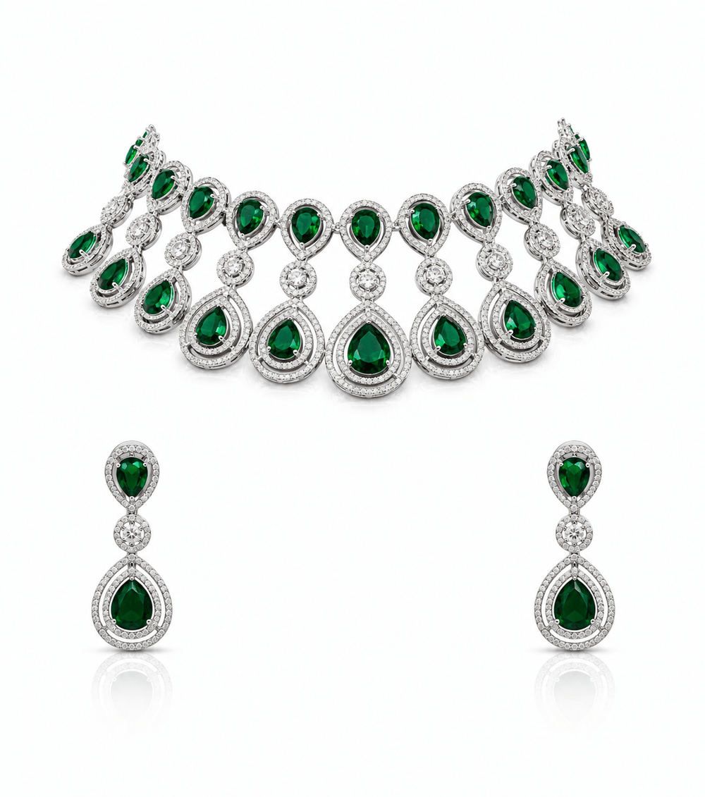 Cz Necklace 11648 - KRISHNA'S SWETA JEWELLERY