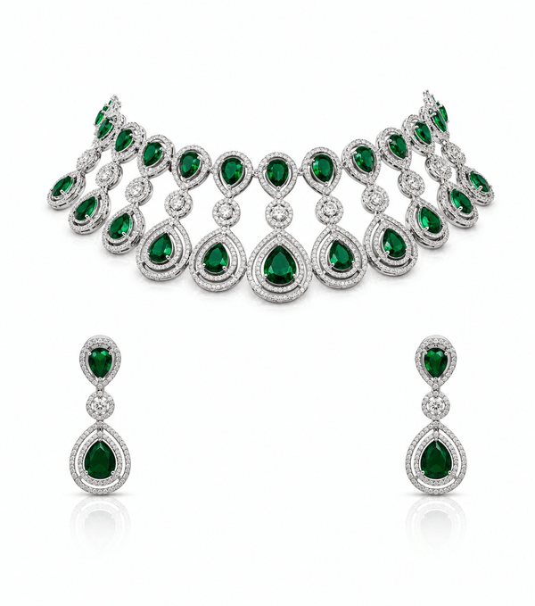 Cz Necklace 11648 - KRISHNA'S SWETA JEWELLERY