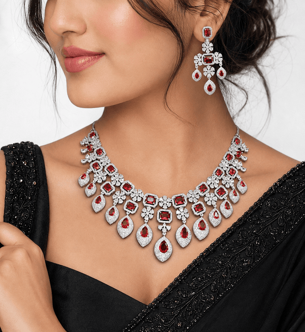 Cz Necklace 11649 - KRISHNA'S SWETA JEWELLERY