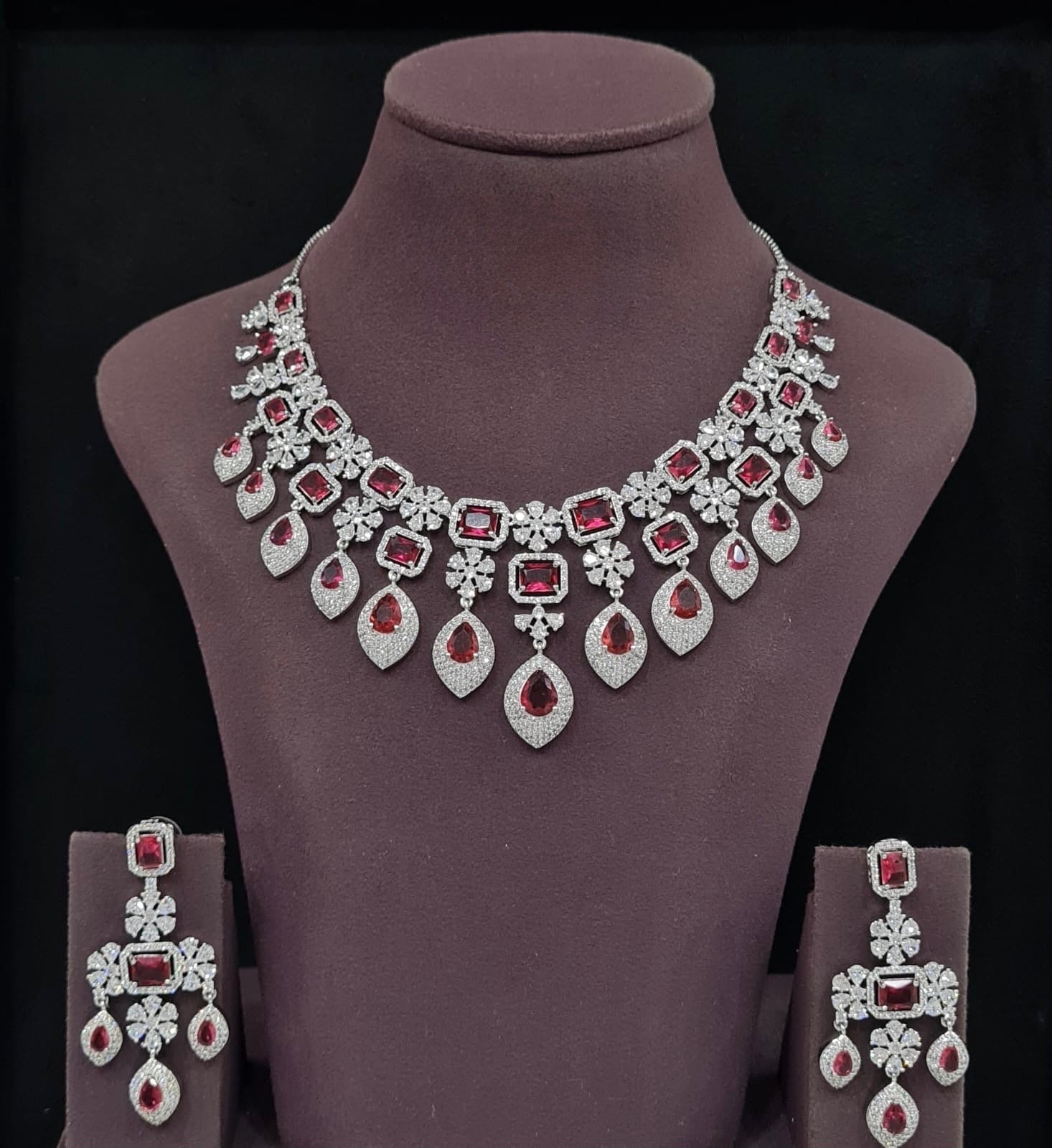 Cz Necklace 11649 - KRISHNA'S SWETA JEWELLERY