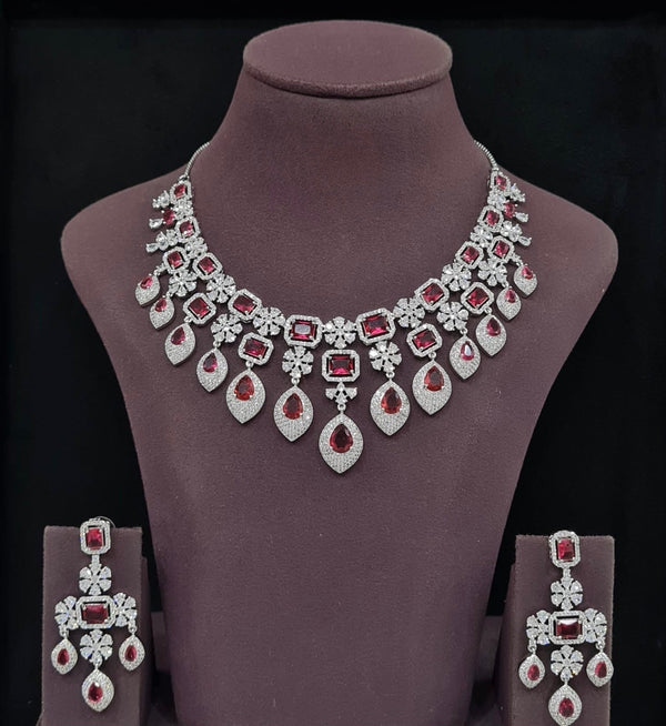 Cz Necklace 11649 - KRISHNA'S SWETA JEWELLERY