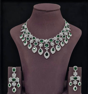 Cz Necklace 11649 - KRISHNA'S SWETA JEWELLERY