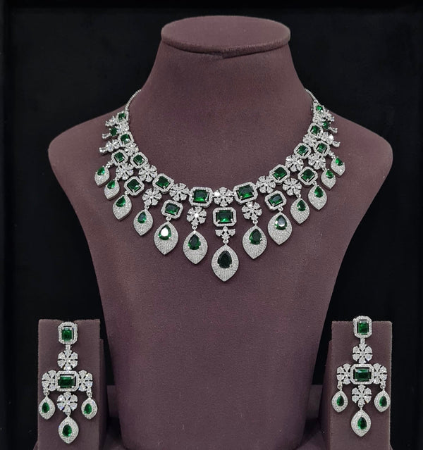 Cz Necklace 11649 - KRISHNA'S SWETA JEWELLERY