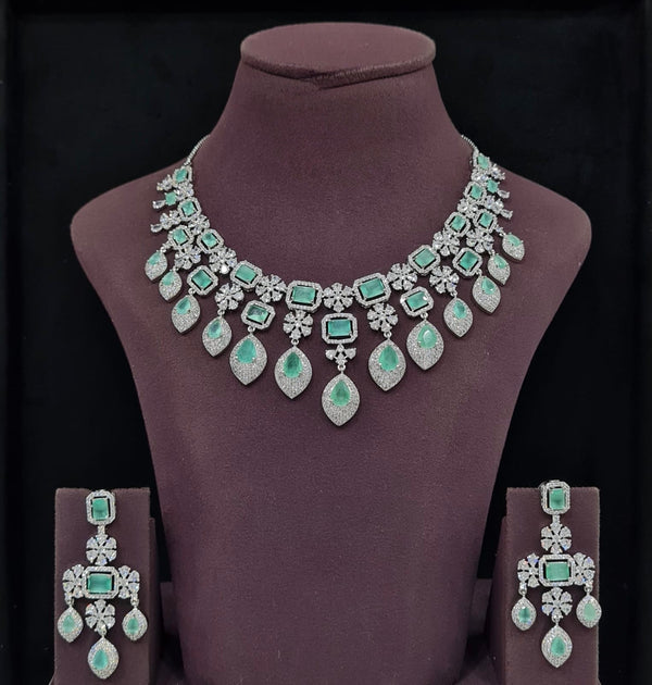 Cz Necklace 11649 - KRISHNA'S SWETA JEWELLERY