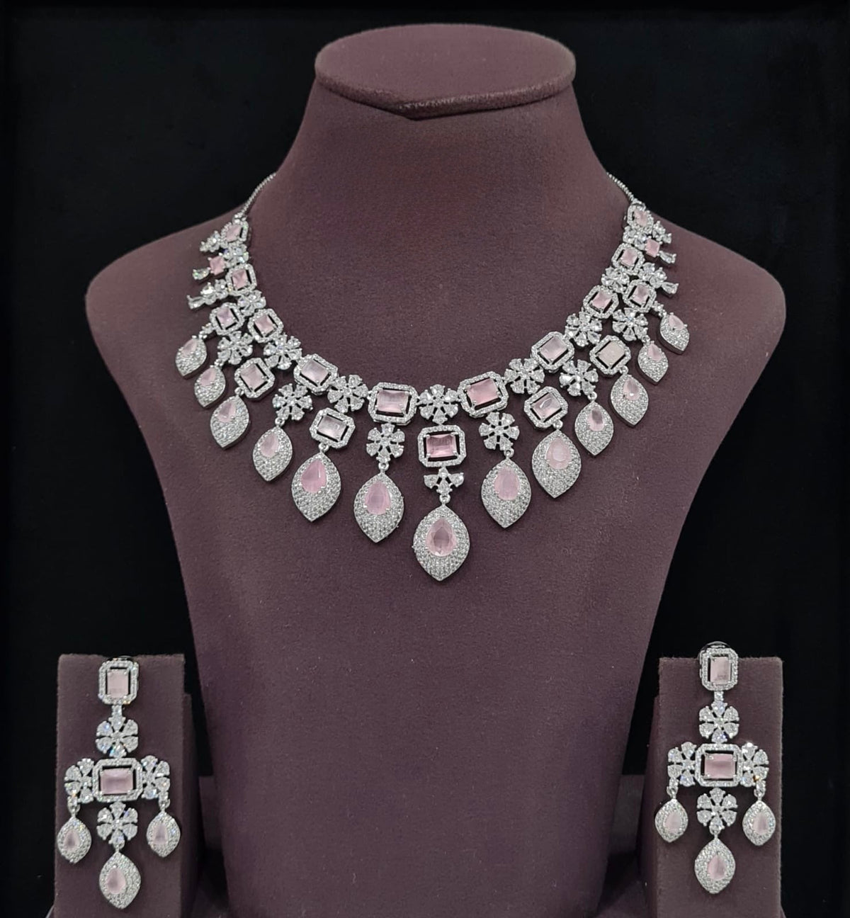 Cz Necklace 11649 - KRISHNA'S SWETA JEWELLERY