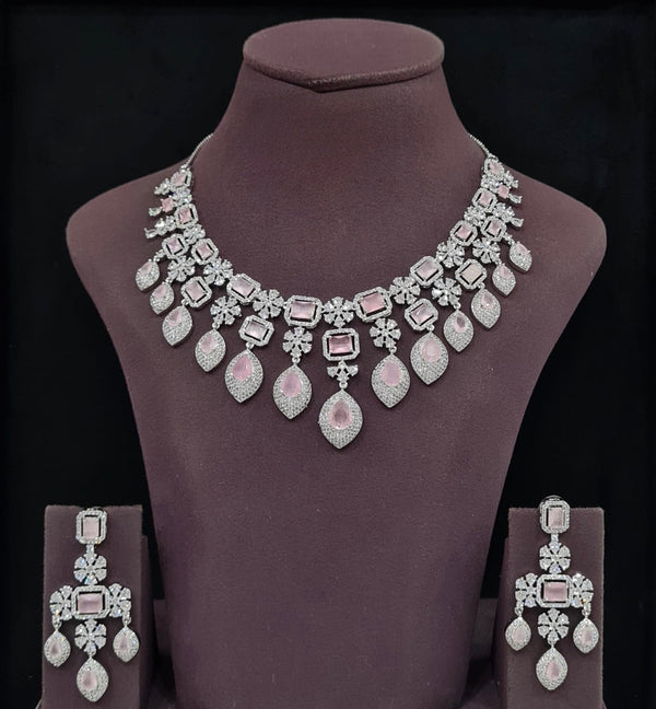 Cz Necklace 11649 - KRISHNA'S SWETA JEWELLERY