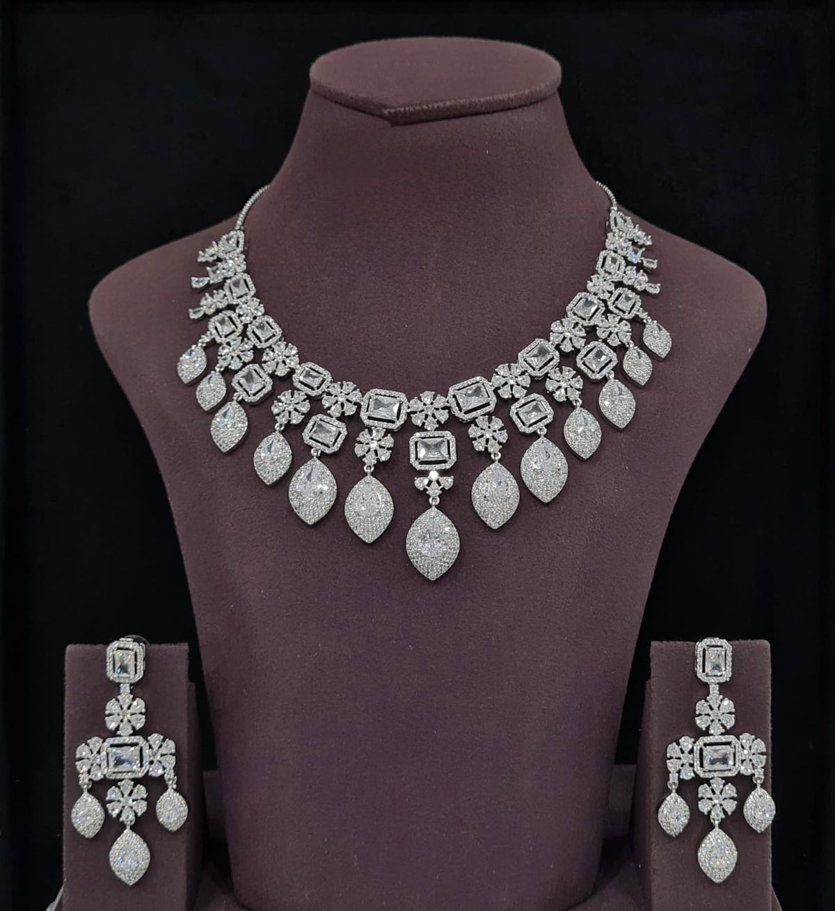 Cz Necklace 11649 - KRISHNA'S SWETA JEWELLERY