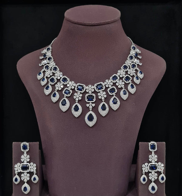 Cz Necklace 11649 - KRISHNA'S SWETA JEWELLERY