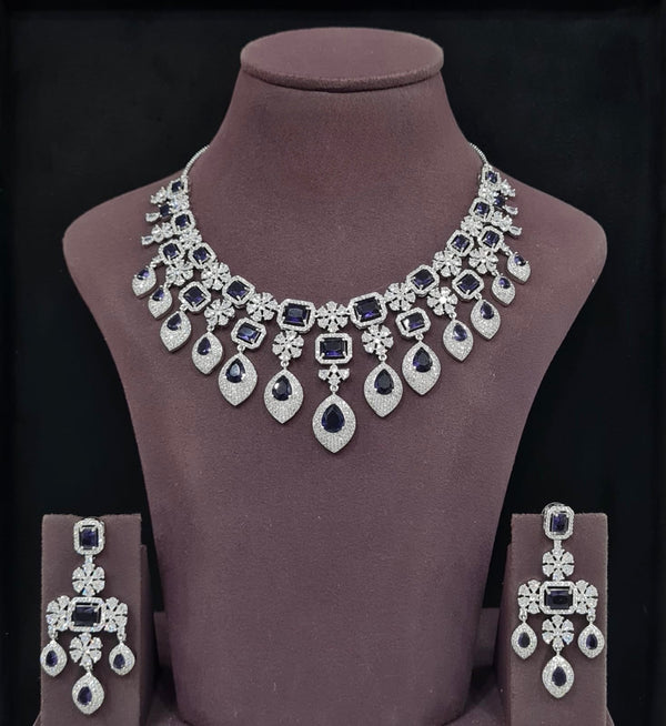 Cz Necklace 11649 - KRISHNA'S SWETA JEWELLERY
