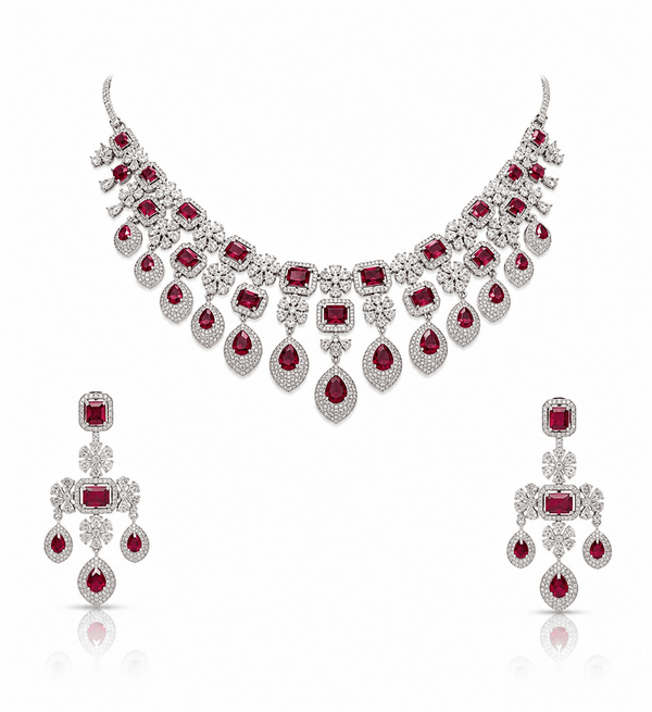 Cz Necklace 11649 - KRISHNA'S SWETA JEWELLERY