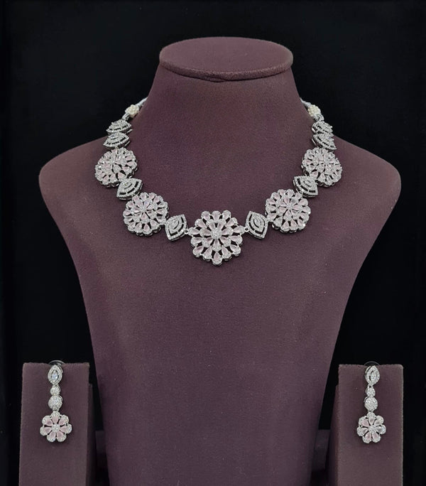 Cz Necklace 11650 - KRISHNA'S SWETA JEWELLERY