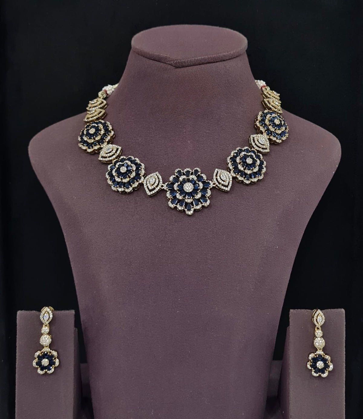 Cz Necklace 11650 - KRISHNA'S SWETA JEWELLERY