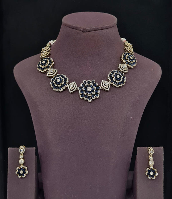 Cz Necklace 11650 - KRISHNA'S SWETA JEWELLERY