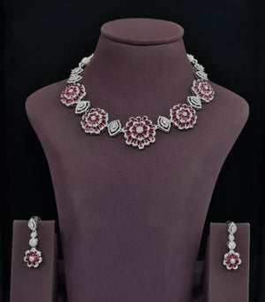 Cz Necklace 11650 - KRISHNA'S SWETA JEWELLERY