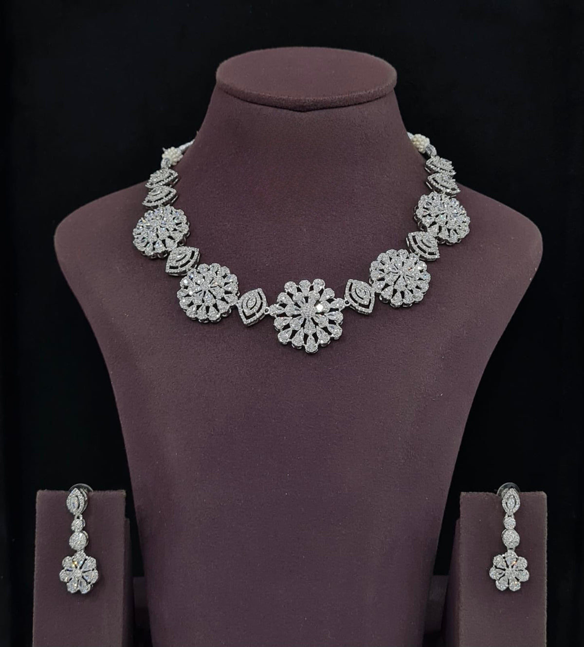Cz Necklace 11650 - KRISHNA'S SWETA JEWELLERY