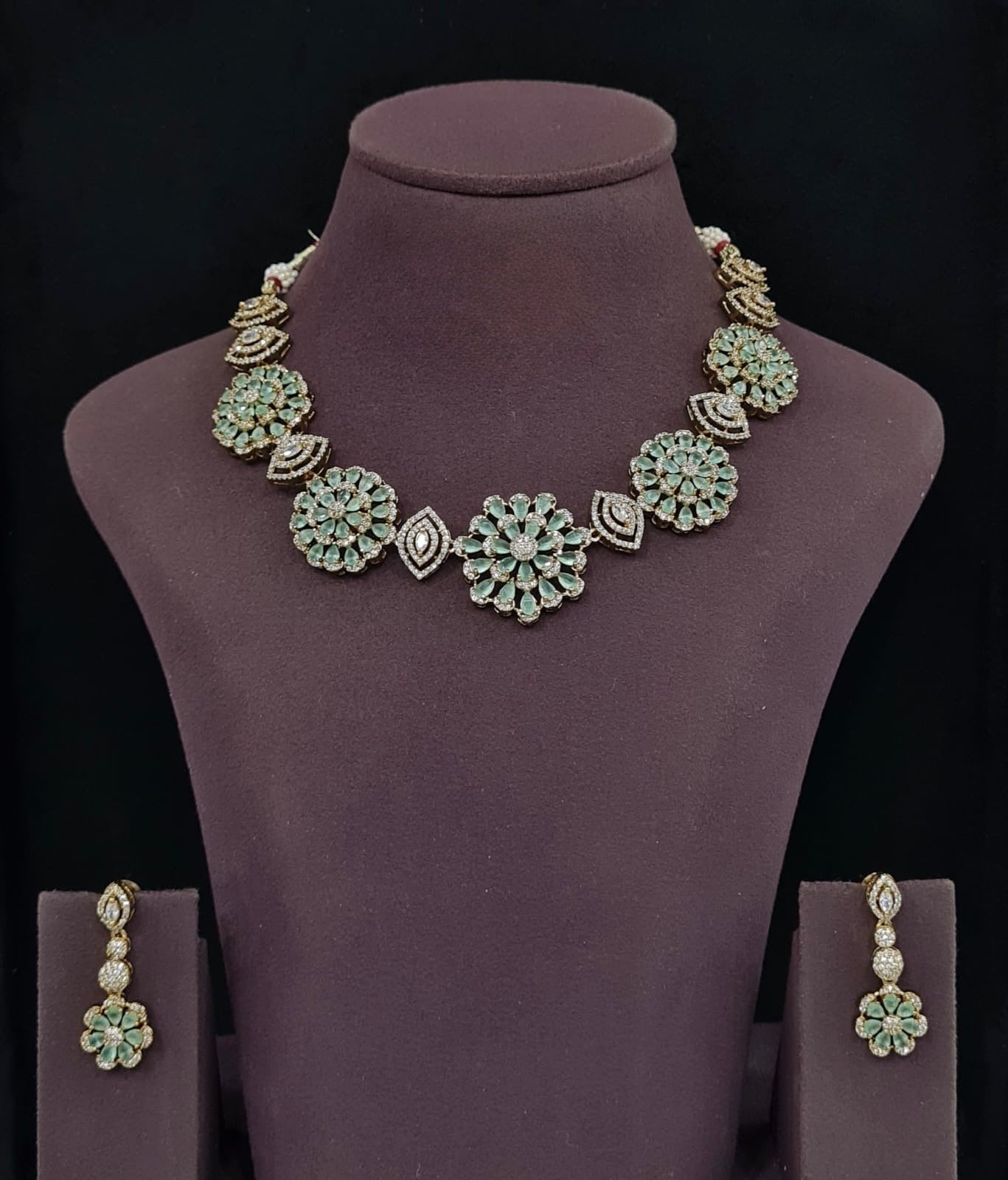Cz Necklace 11650 - KRISHNA'S SWETA JEWELLERY
