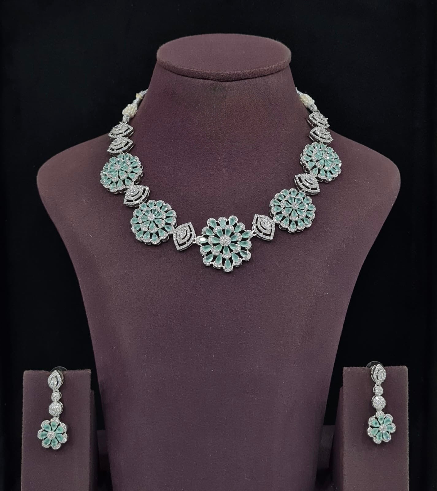 Cz Necklace 11650 - KRISHNA'S SWETA JEWELLERY