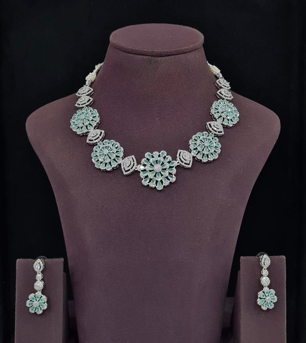 Cz Necklace 11650 - KRISHNA'S SWETA JEWELLERY