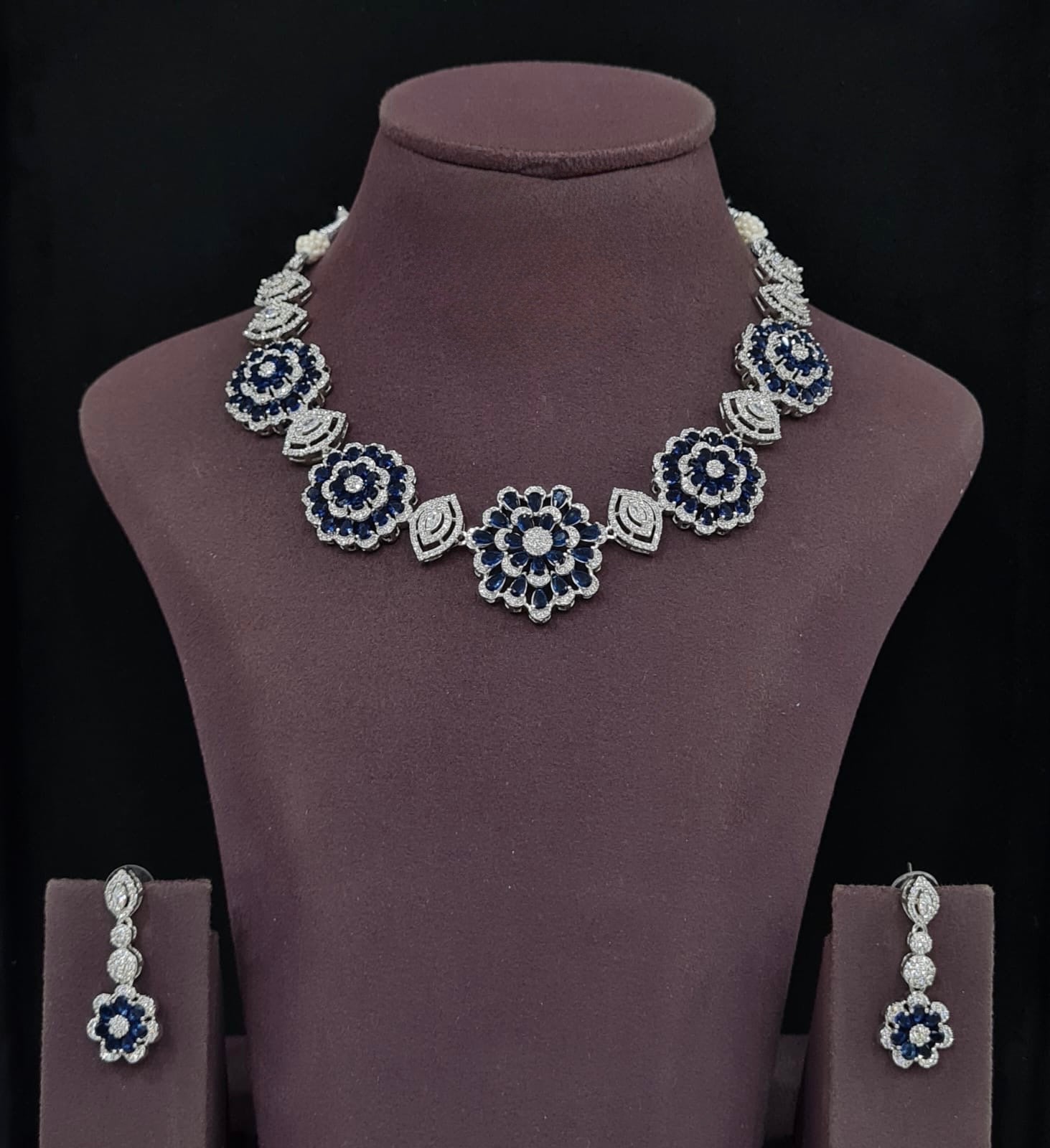 Cz Necklace 11650 - KRISHNA'S SWETA JEWELLERY