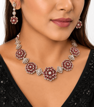Cz Necklace 11650 - KRISHNA'S SWETA JEWELLERY