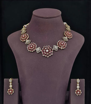 Cz Necklace 11650 - KRISHNA'S SWETA JEWELLERY