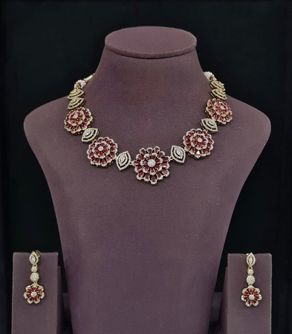 Cz Necklace 11650 - KRISHNA'S SWETA JEWELLERY