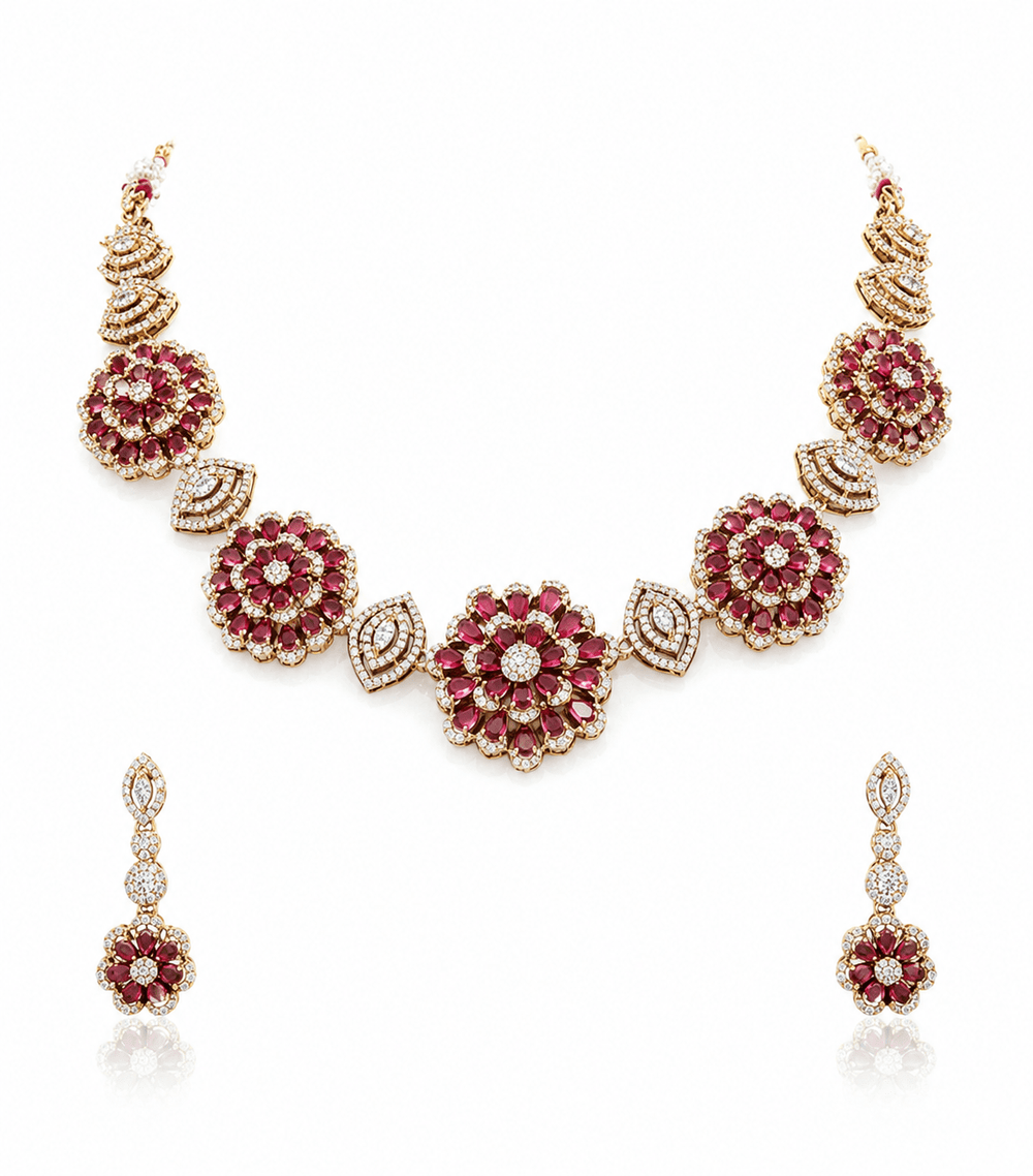 Cz Necklace 11650 - KRISHNA'S SWETA JEWELLERY