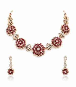 Cz Necklace 11650 - KRISHNA'S SWETA JEWELLERY