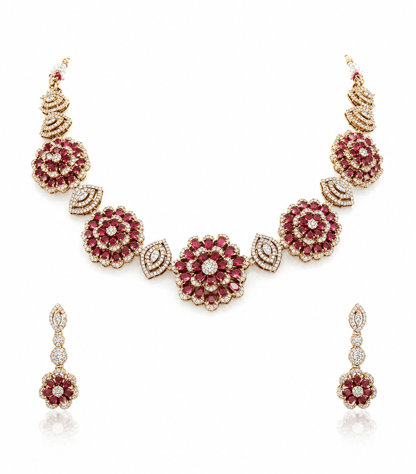 Cz Necklace 11650 - KRISHNA'S SWETA JEWELLERY
