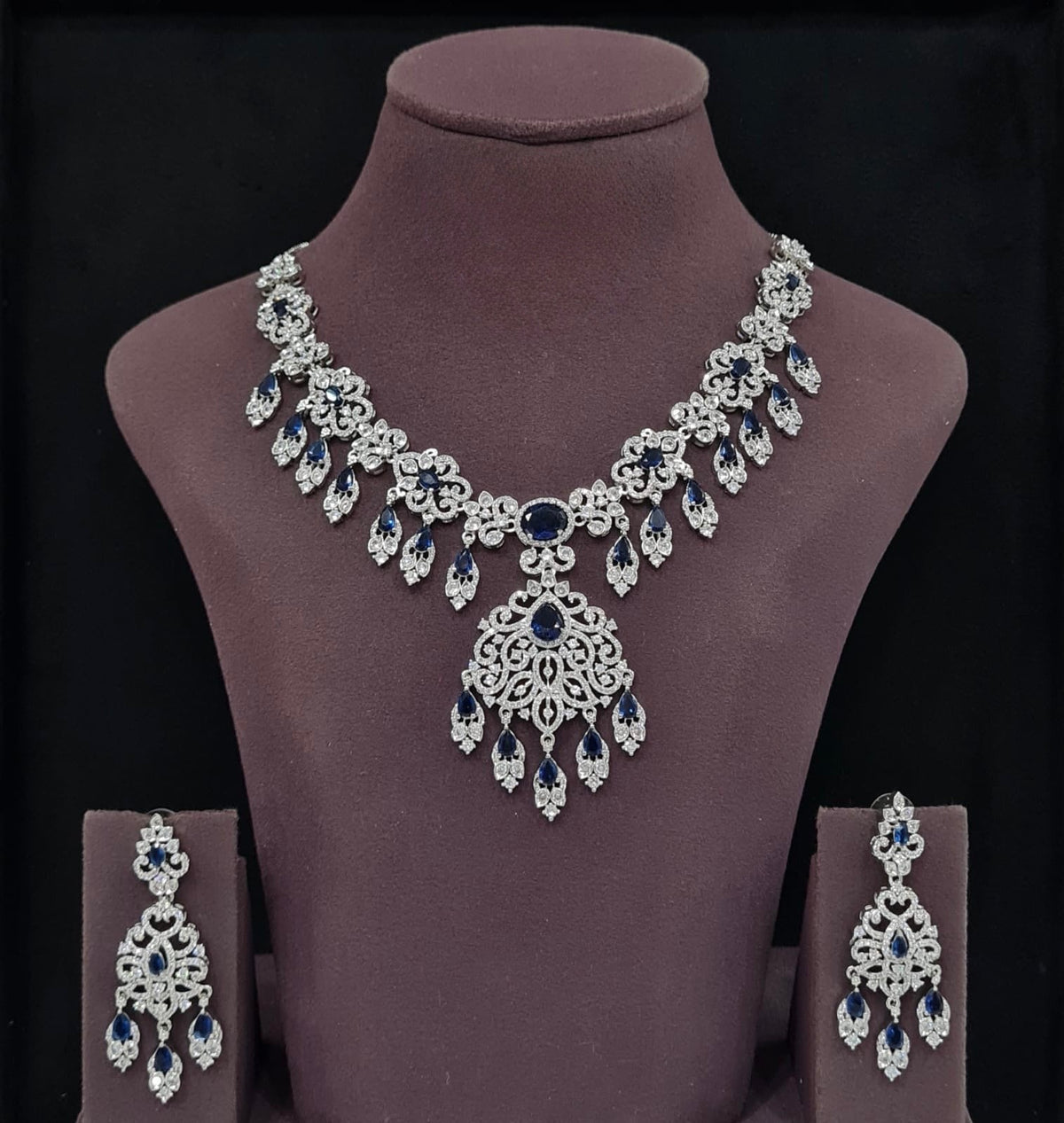 Cz Necklace 11651 - KRISHNA'S SWETA JEWELLERY