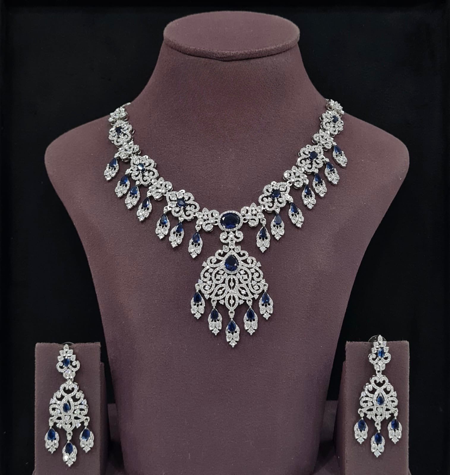 Cz Necklace 11651 - KRISHNA'S SWETA JEWELLERY