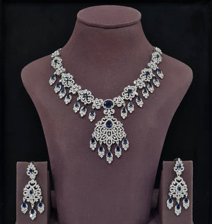 Cz Necklace 11651 - KRISHNA'S SWETA JEWELLERY